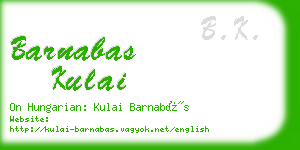 barnabas kulai business card